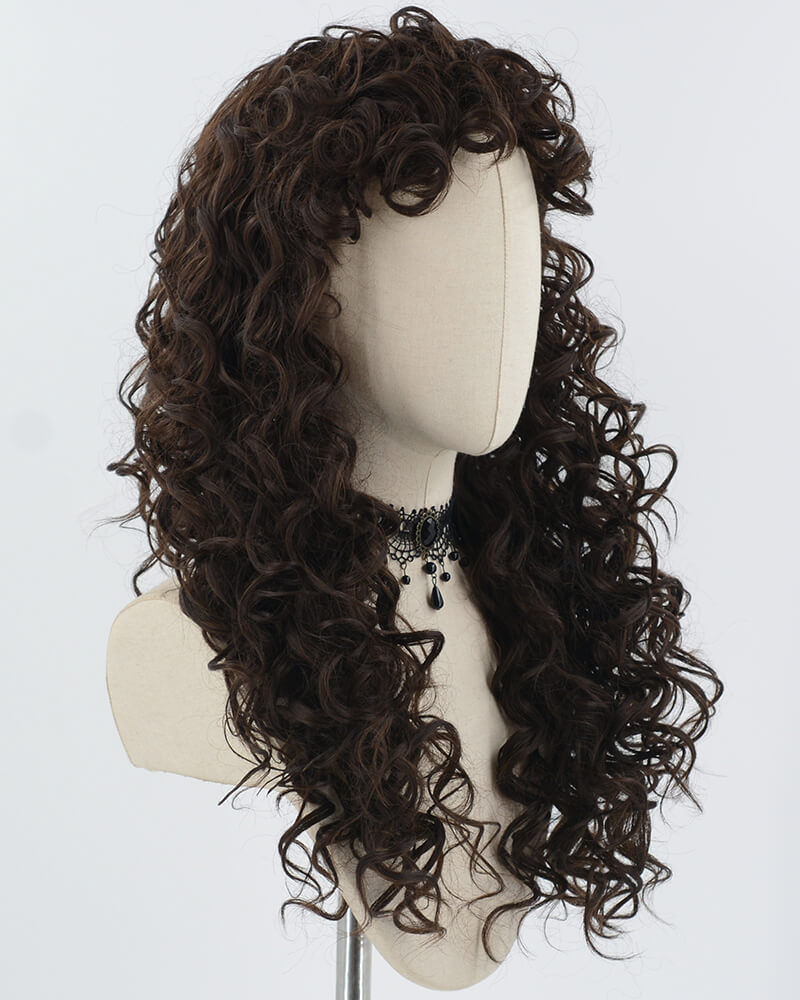 Brown Curly Synthetic Wig HW518