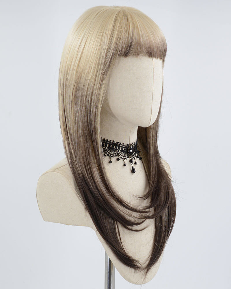 Blonde Ombre Brown Synthetic Wig HW333Blonde Ombre Brown Synthetic Wig HW333