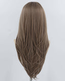 Brown Grey Synthetic Wig HW765