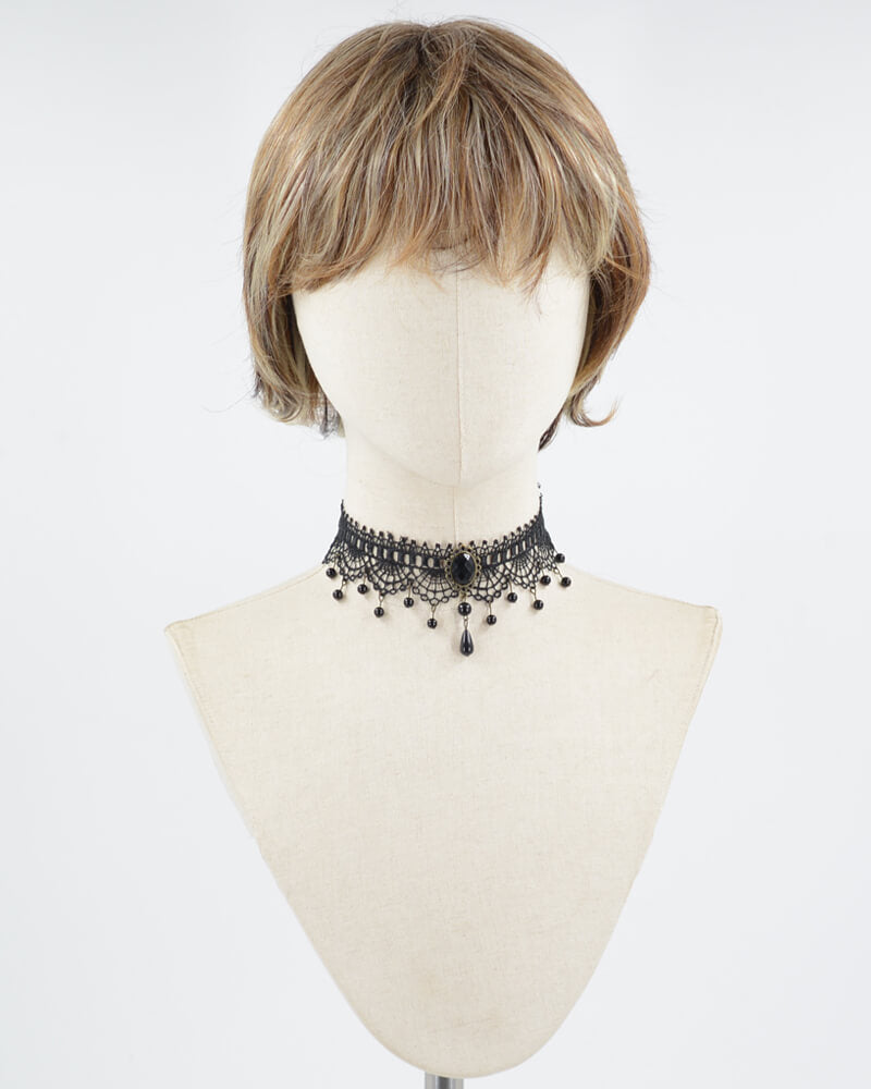 Short Mixed Brown Synthetic Wig HW452