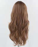 Brown Long Synthetic Wig HW741