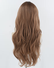 Brown Long Synthetic Wig HW741