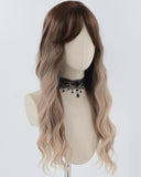 Black Ombre Brown Curly Synthetic Wig HW575