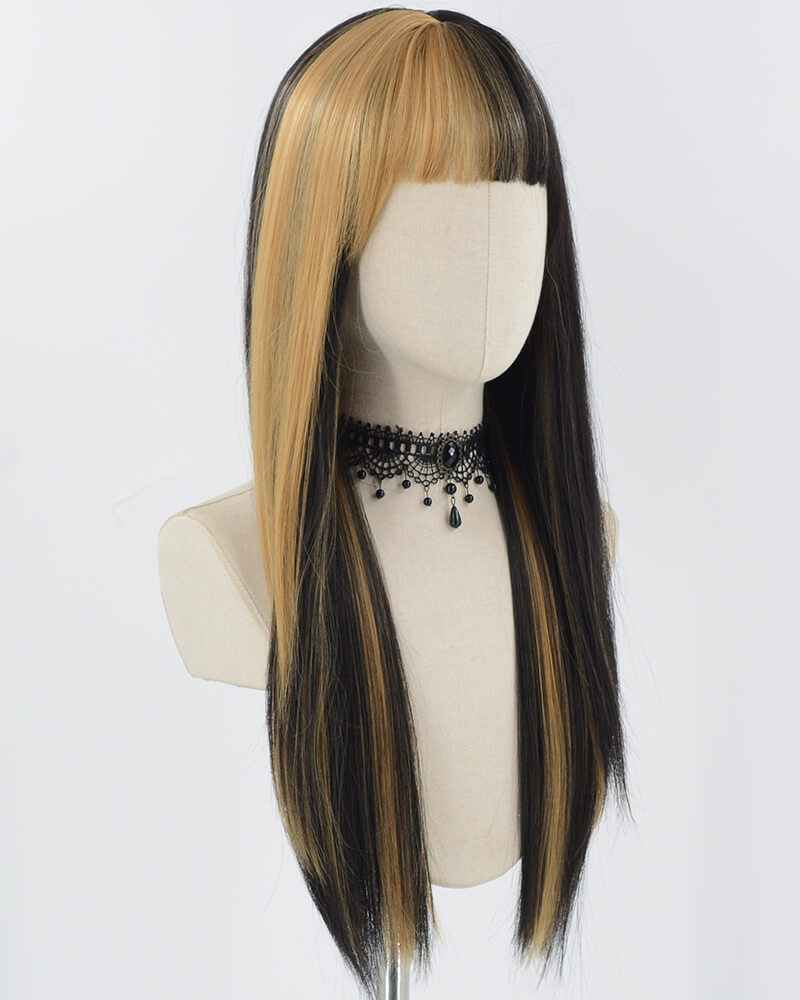 Black Brown Synthetic Wig HW576