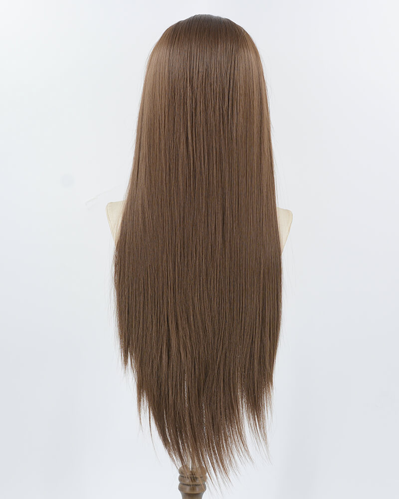 Brown Long Straight Synthetic Lace Front Wig WW952