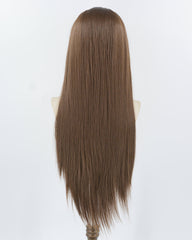 Brown Long Straight Synthetic Lace Front Wig WW952