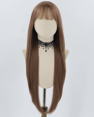 32inch Long Brown Synthetic Wig HW661