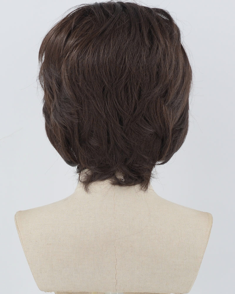 Brown Short Synthetic Lace Front Men's Wig MW004