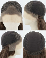 Red Black Long Wavy Synthetic Lace Front Wig WT229