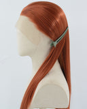 Long Copper Red Synthetic Lace Front Wig WT187