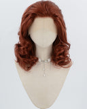 Auburn Red Short Wavy Synthetic Lace Front Wig WW110