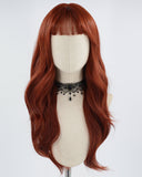 Long Red Wavy Synthetic Wig HW327