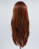 Long Auburn Red Synthetic Wig HW280