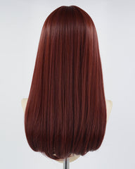 Dark Red Straight Synthetic Wig HW349