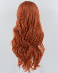Coper Red Wavy Synthetic Lace Front Wig WW738