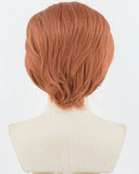 Orange Short Synthetic Lace Front Men's Wig MW038