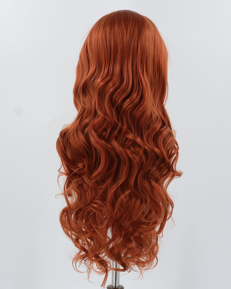 Copper Red Synthetic Lace Front Wigs WT003