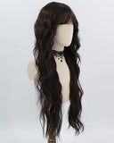 Brown Black Long Curly Synthetic Wig HW799