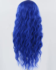 Blue Curly Synthetic Lace Front Wig WW887