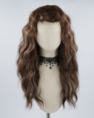 New Brown Curly Synthetic Wig HW259