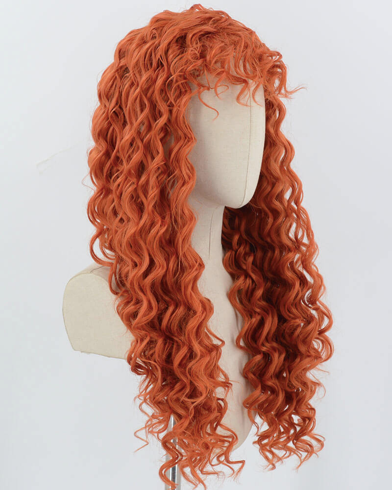 Orange Curly Synthetic Wig HW685
