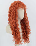 Orange Curly Synthetic Wig HW685