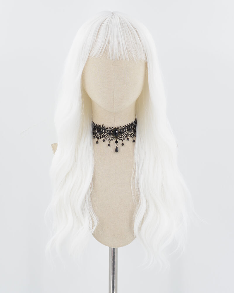 White Curly Synthetic Wig HW470