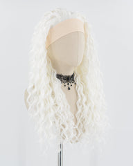 White Curly Synthetic Wig HW478