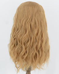 Golden Blonde Curly Synthetic Lace Front Wig WW1079