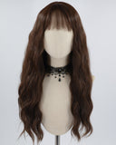 Chocolate Brown Curly Synthetic Wig HW389