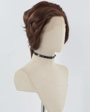 Brown Short Synthetic Lace Front Men's Wig MW027