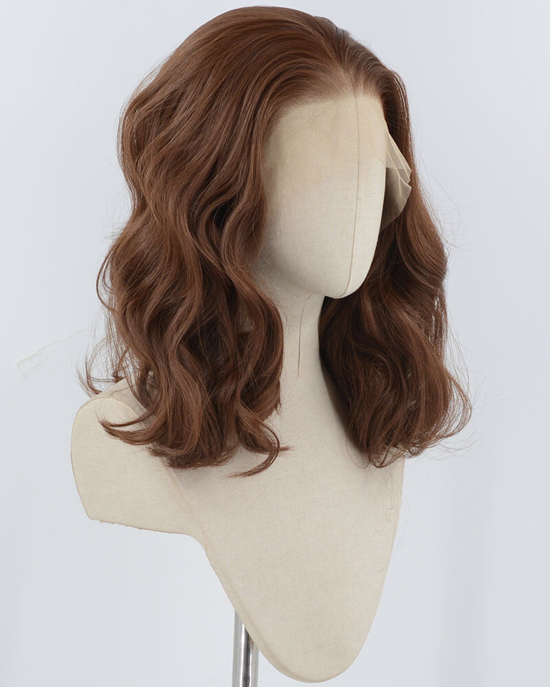Brown Wavy Synthetic Lace Front Wig WW949