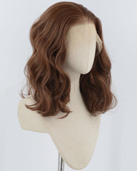 Brown Wavy Synthetic Lace Front Wig WW949