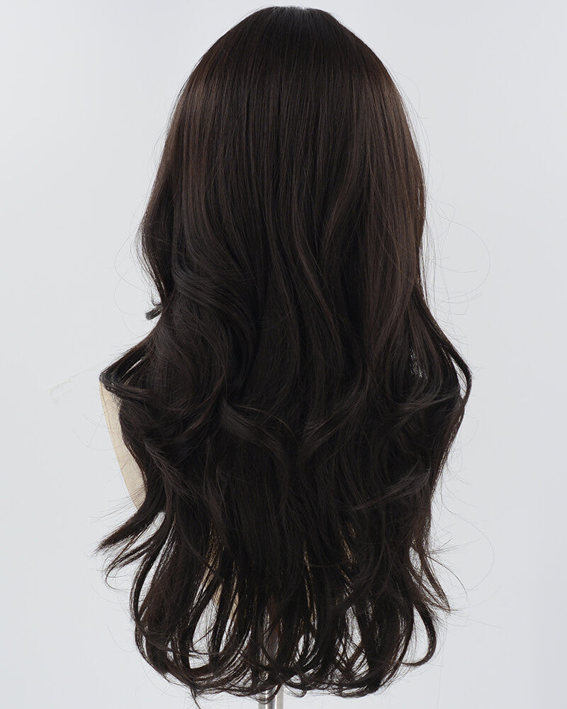 Dark Brown Natural Synthetic Wig HW562