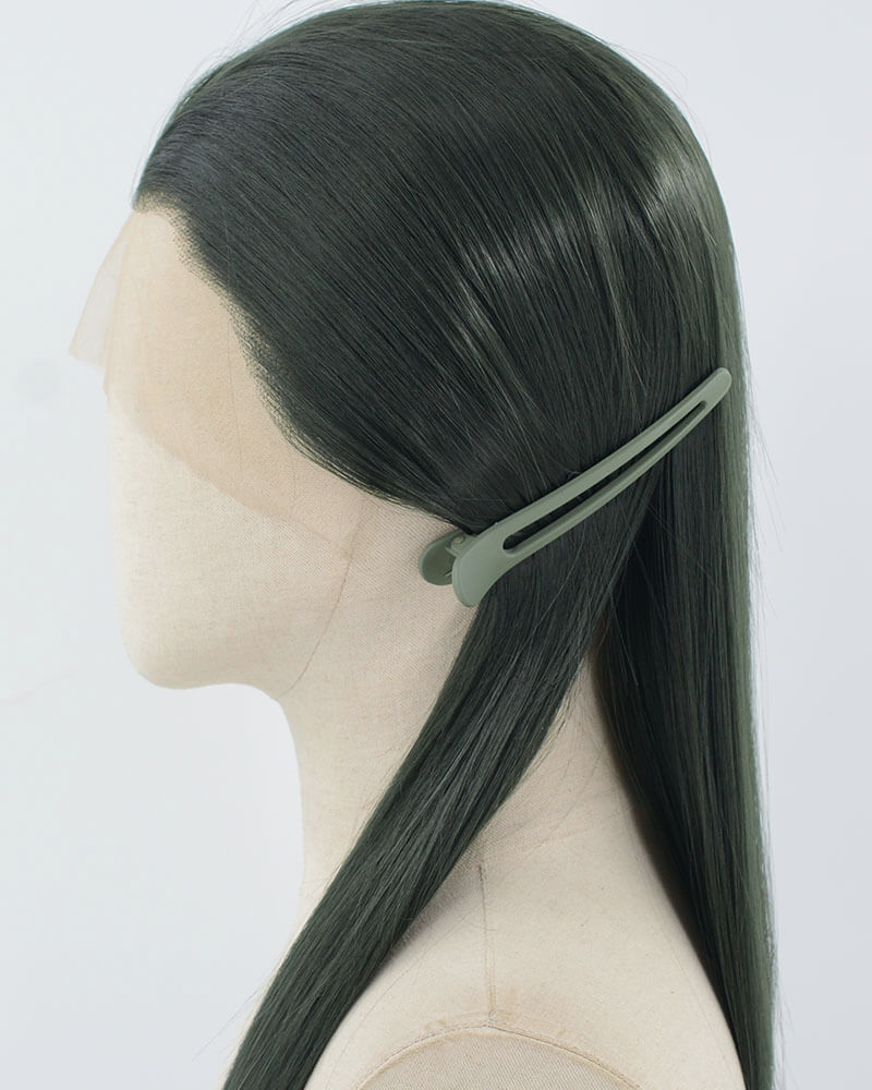 Dark Green Straight Synthetic Lace Front Wig WW1039