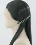 Dark Green Straight Synthetic Lace Front Wig WW1039