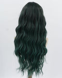 Dark Green Curly Long Synthetic Wig HW780