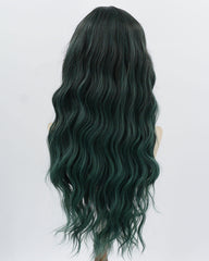 Dark Green Curly Long Synthetic Wig HW780