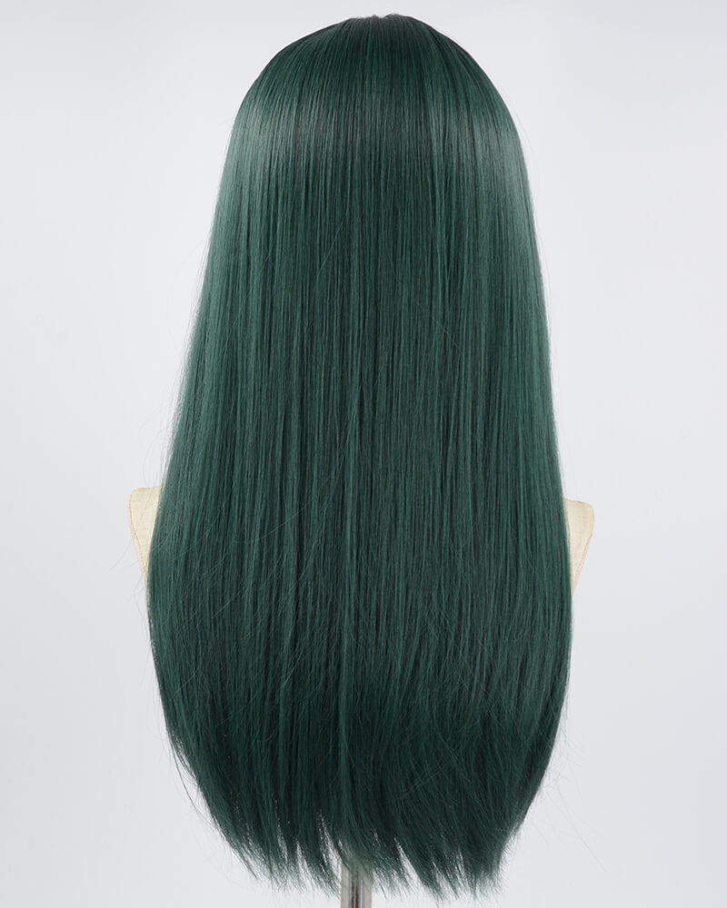 Dark Green Long Straight Synthetic Wig HW302