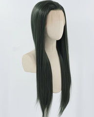 Dark Green Straight Synthetic Lace Front Wig WW1039