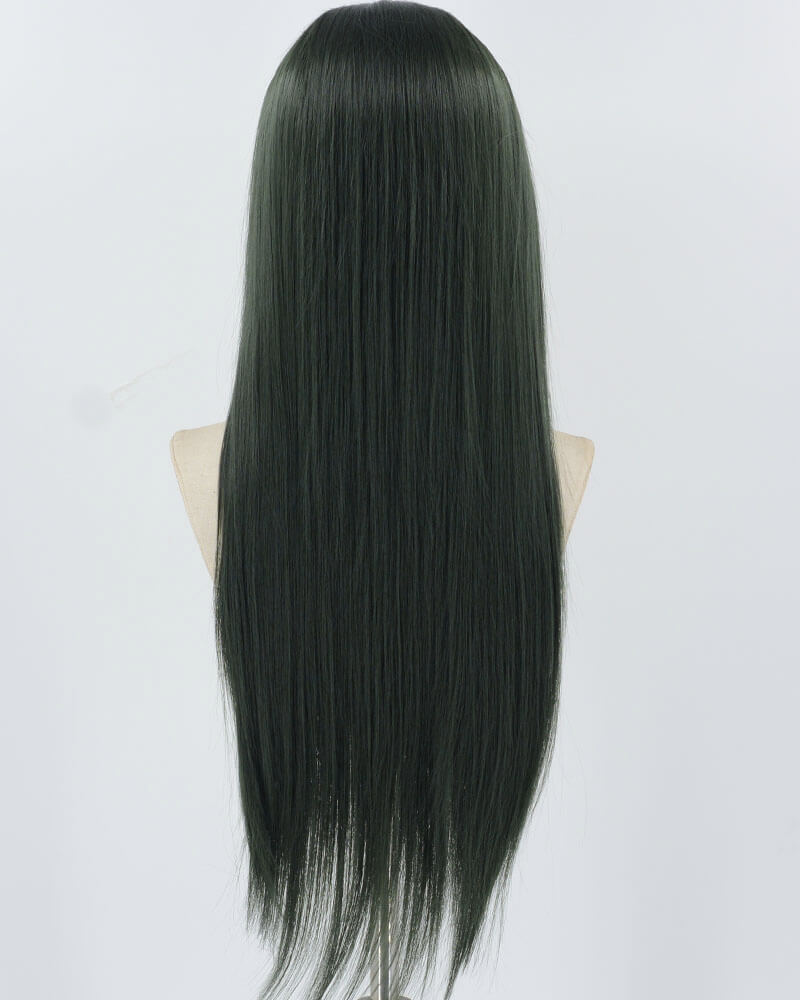 Dark Green Straight Synthetic Lace Front Wig WW1039