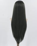 Dark Green Long Straight Synthetic Lace Front Wig WW939