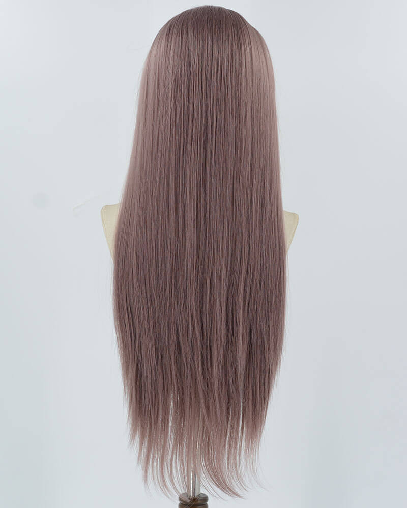 Dusty Rose Pink Synthetic Lace Front Wig WW878
