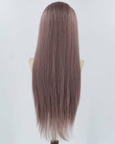 Dusty Rose Pink Synthetic Lace Front Wig WW878