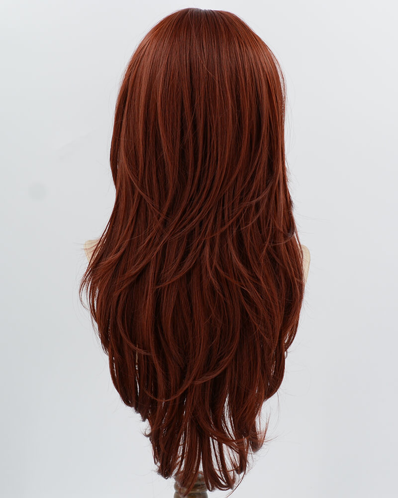 Long Copper Red Synthetic Wig HW798