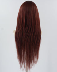 30 Inch Long Dark Red Synthetic Wig HW572