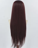 Dark Wine Red Synthetic Lace Front Wig WW943