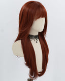 Long Copper Red Synthetic Wig HW798