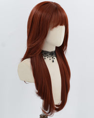Long Copper Red Synthetic Wig HW798