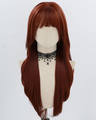 Long Copper Red Synthetic Wig HW798